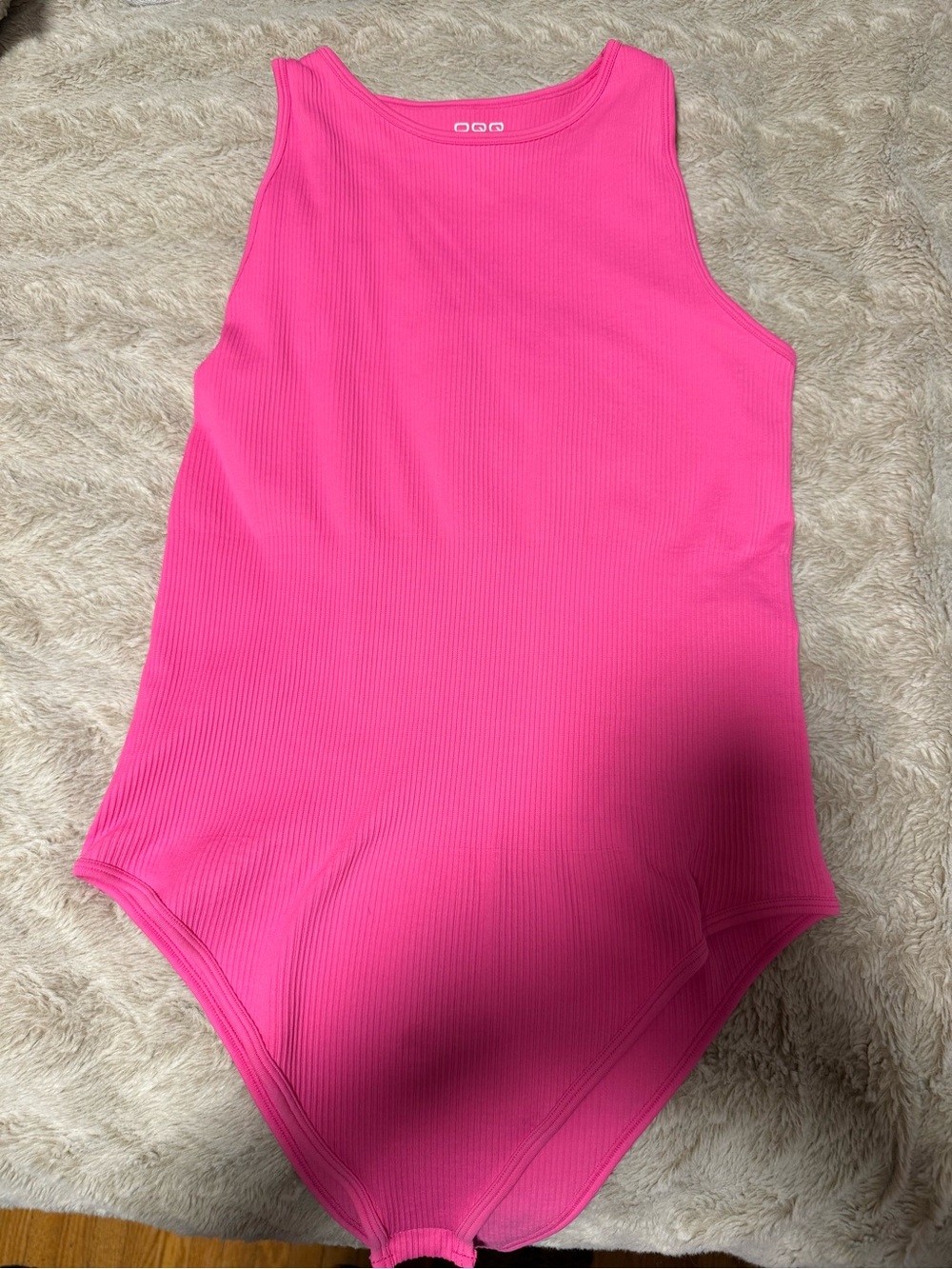 Women’s  Pink Ribbed One-Piece Bodysuit. OQQ